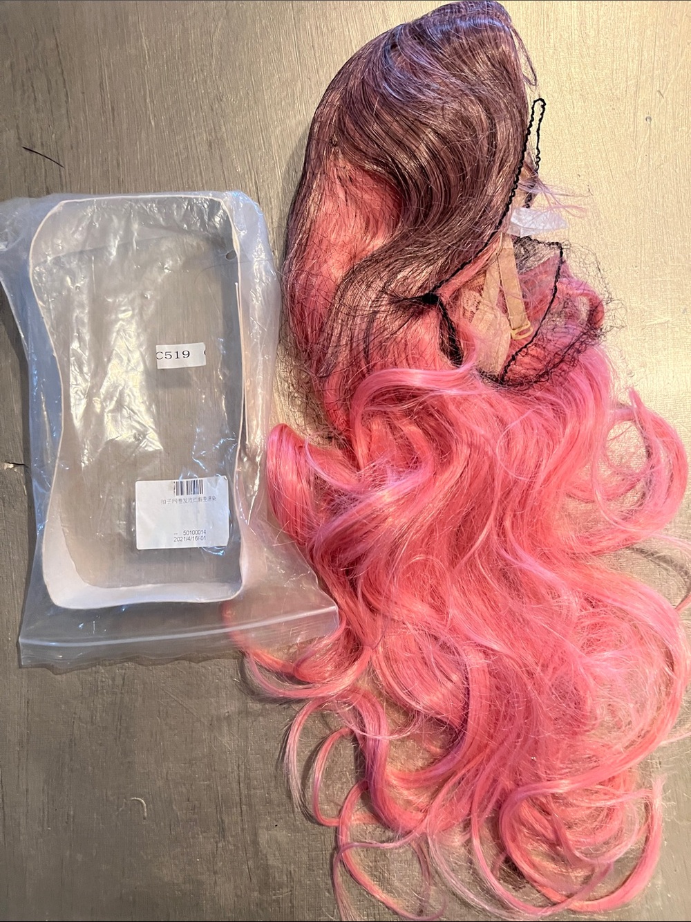 Cotton Candy Pink Ladies Wig